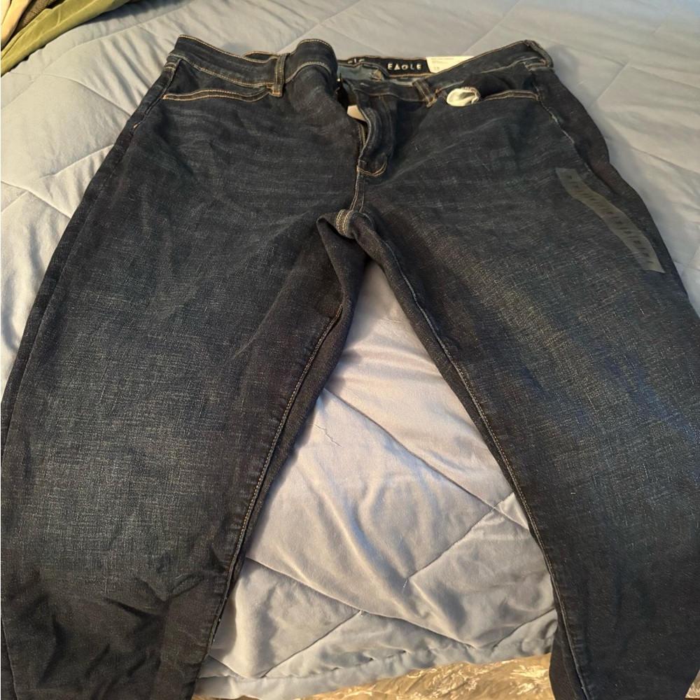 NWT American Eagle Outfitters Dark Blue Jeggings in 18long
